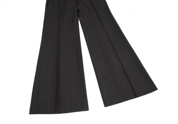 セオリーTheory ピンストライプウールフレアパンツ 黒4 K-119088_006