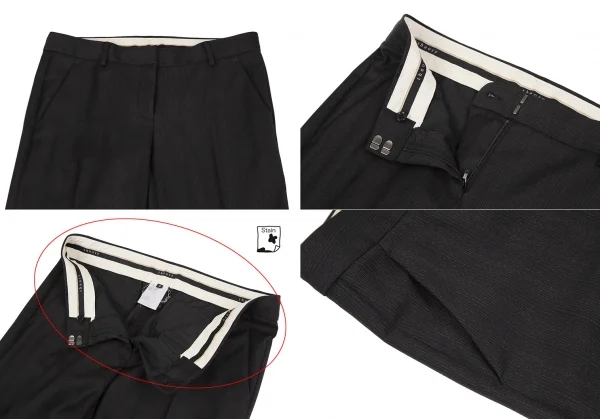 セオリーTheory ピンストライプウールセットアップスーツ 黒2・4 K-119089_012