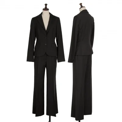 セオリーTheory ピンストライプウールセットアップスーツ 黒