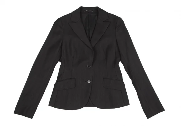 セオリーTheory ピンストライプウールセットアップスーツ 黒2・4 K-119089_003