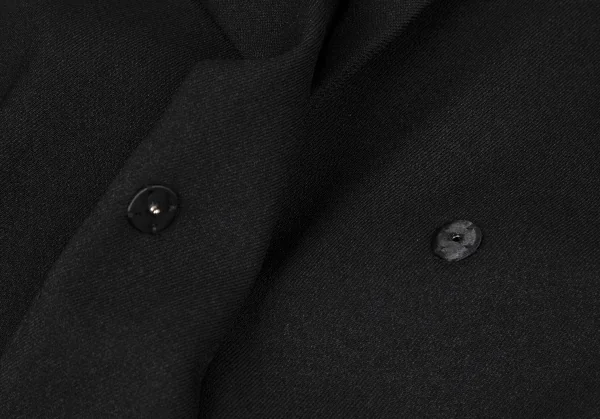 シップスSHIPS ノーカラーポリコート 黒36 K-119105_010