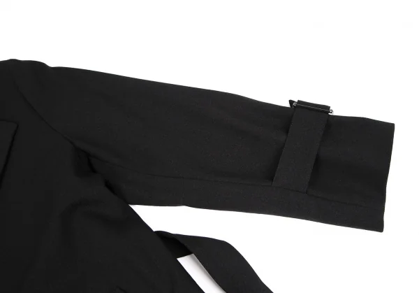 シップスSHIPS ノーカラーポリコート 黒36 K-119105_005