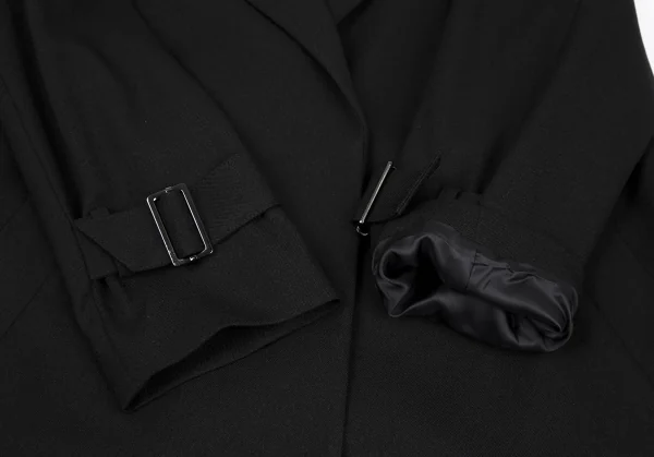 シップスSHIPS ノーカラーポリコート 黒36 K-119105_006