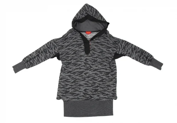 ヴィヴィアンウエストウッド レッドレーベルVivienne Westwood Red Label レオパードジャガードニットフードワンピース グレー2 K-119113_002