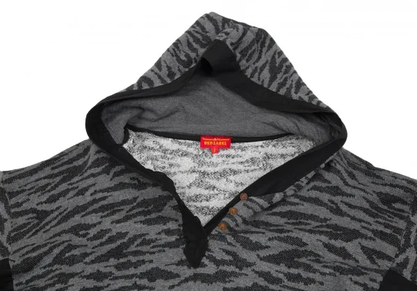 ヴィヴィアンウエストウッド レッドレーベルVivienne Westwood Red Label レオパードジャガードニットフードワンピース グレー2 K-119113_006
