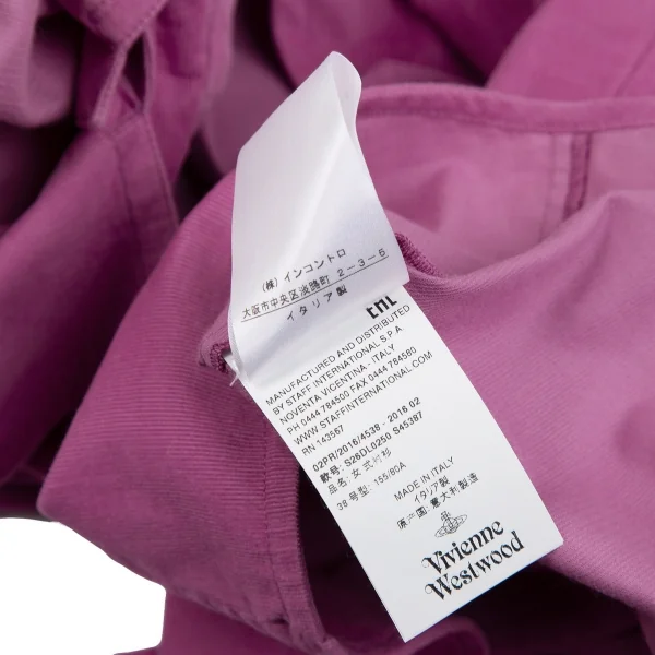 ヴィヴィアンウエストウッド レッドレーベルVivienne Westwood Red Label コーデュロイ七分袖ハートカッティングシャツ ピンク38 K-119117_016