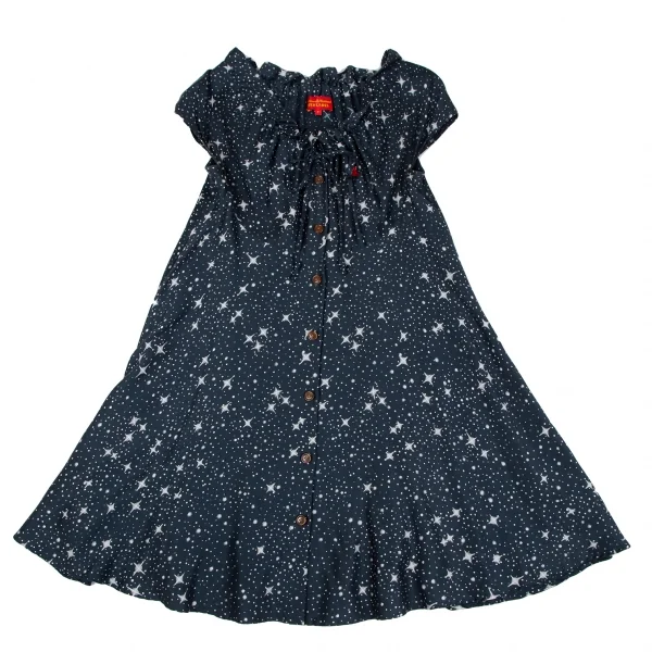 ヴィヴィアンウエストウッド レッドレーベルVivienne Westwood Red Label ミルキーウェイプリントワンピース 紺1 K-119119_002