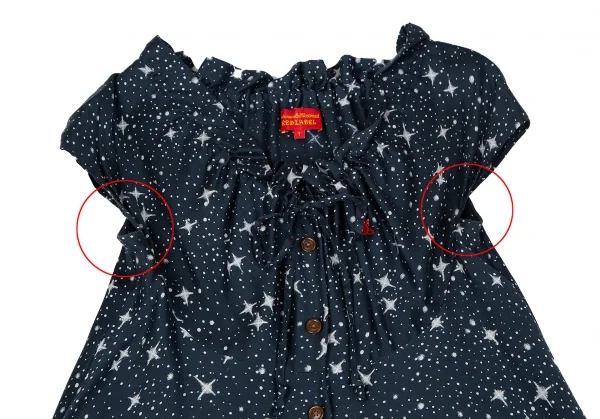 ヴィヴィアンウエストウッド レッドレーベルVivienne Westwood Red Label ミルキーウェイプリントワンピース 紺1 K-119119_003