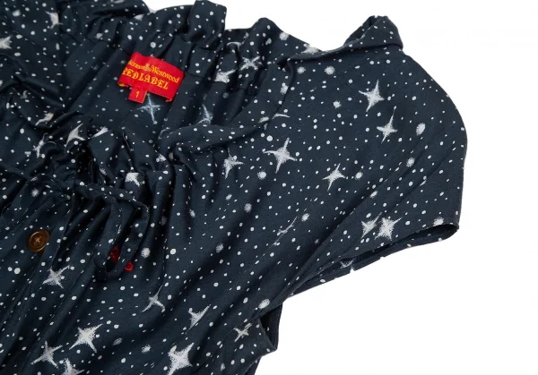 ヴィヴィアンウエストウッド レッドレーベルVivienne Westwood Red Label ミルキーウェイプリントワンピース 紺1 K-119119_006