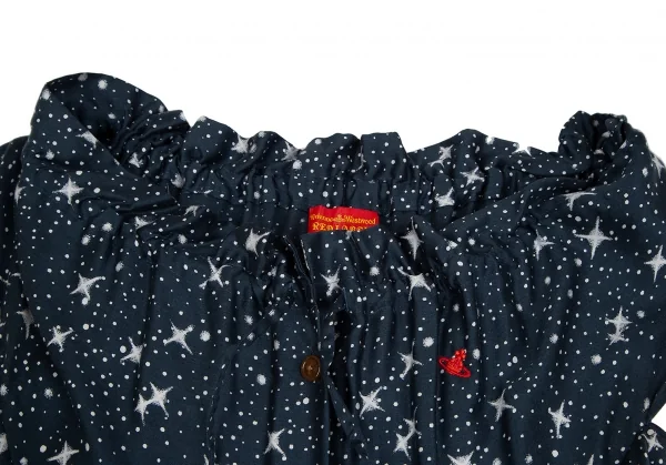 ヴィヴィアンウエストウッド レッドレーベルVivienne Westwood Red Label ミルキーウェイプリントワンピース 紺1 K-119119_009