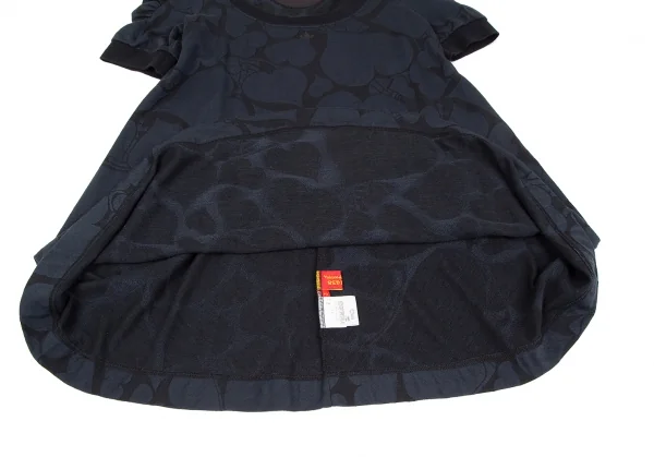 ヴィヴィアンウエストウッド レッドレーベルVivienne Westwood Red Label ハートジャガードギャザースリーブチュニック 紺黒2 K-119120_010