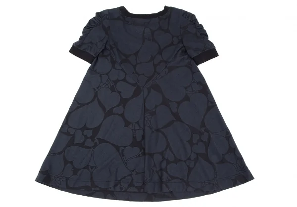 ヴィヴィアンウエストウッド レッドレーベルVivienne Westwood Red Label ハートジャガードギャザースリーブチュニック 紺黒2 K-119120_011