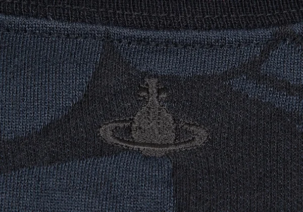 ヴィヴィアンウエストウッド レッドレーベルVivienne Westwood Red Label ハートジャガードギャザースリーブチュニック 紺黒2 K-119120_008