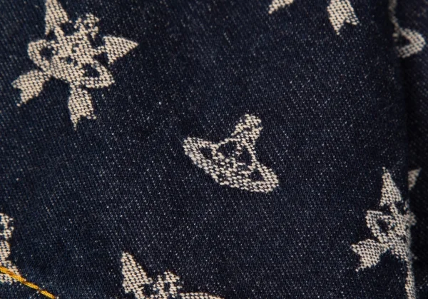 ヴィヴィアンウエストウッド レッドレーベルVivienne Westwood Red Label ジャガードフリルデニムスカート インディゴ1 K-119126_013