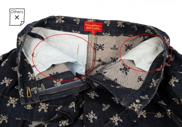 ヴィヴィアンウエストウッド レッドレーベルVivienne Westwood Red Label ジャガードフリルデニムスカート インディゴ1 K-119126_005