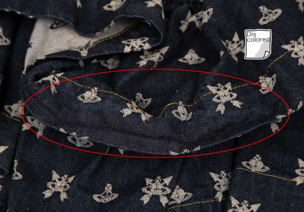 ヴィヴィアンウエストウッド レッドレーベルVivienne Westwood Red Label ジャガードフリルデニムスカート インディゴ1 K-119126_008