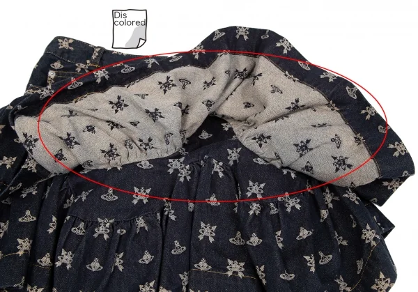 ヴィヴィアンウエストウッド レッドレーベルVivienne Westwood Red Label ジャガードフリルデニムスカート インディゴ1 K-119126_009