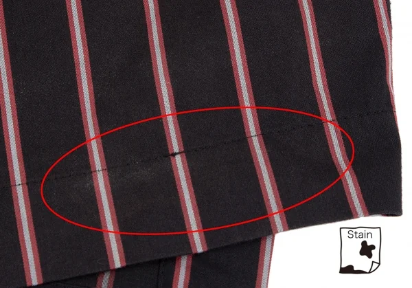 ヴィヴィアンウエストウッド アングロマニアVivienne Westwood ANGLOMANIA タック変形ストライプスカート 黒38 K-119129_008