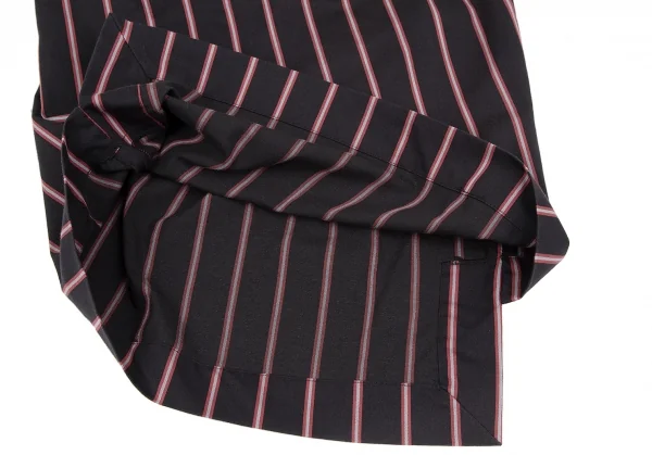 ヴィヴィアンウエストウッド アングロマニアVivienne Westwood ANGLOMANIA タック変形ストライプスカート 黒38 K-119129_009