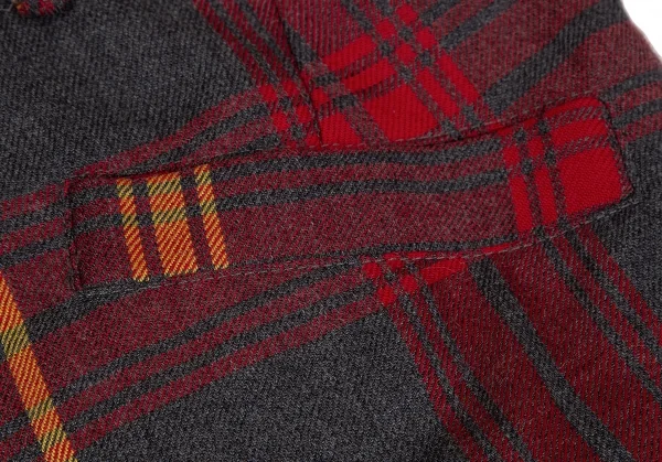 ヴィヴィアンウエストウッド アングロマニアVivienne Westwood ANGLOMANIA タータンチェックウールショートパンツ グレー赤黄38 K-119130_010