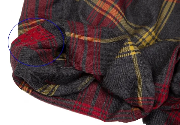 ヴィヴィアンウエストウッド アングロマニアVivienne Westwood ANGLOMANIA タータンチェックウールショートパンツ グレー赤黄38 K-119130_011