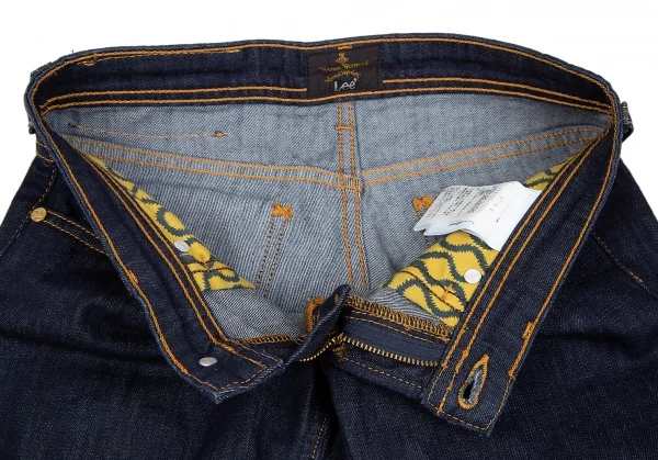 ヴィヴィアンウエストウッド アングロマニアVivienne Westwood ANGLOMANIA×Lee 裏スクイグルプリントデニムショートパンツ インディゴXXS K-119131_005