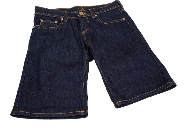 ヴィヴィアンウエストウッド アングロマニアVivienne Westwood ANGLOMANIA×Lee 裏スクイグルプリントデニムショートパンツ インディゴXXS K-119131_007