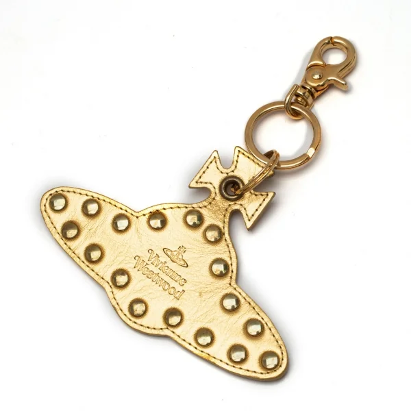 ヴィヴィアンウエストウッドVivienne Westwood フォイルレザーオーブキーリング ゴールド K-119136_001