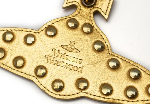 ヴィヴィアンウエストウッドVivienne Westwood フォイルレザーオーブキーリング ゴールド K-119136_003