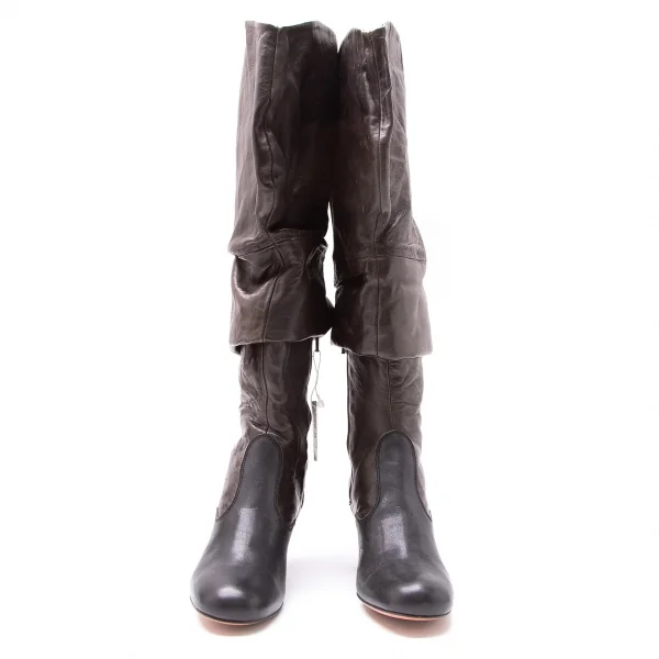 ヴィヴィアンウエストウッドVivienne Westwood ボリュームニーハイブーツ 焦げ茶35(22.5位) K-119138_002