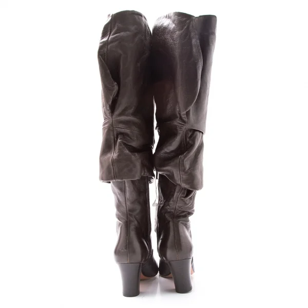 ヴィヴィアンウエストウッドVivienne Westwood ボリュームニーハイブーツ 焦げ茶35(22.5位) K-119138_007