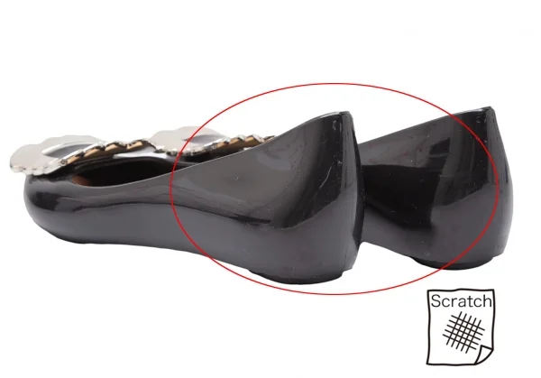 ヴィヴィアンウエストウッド アングロマニア×メリッサVivienne Westwood ANGLOMANIA×melissa バックルラバーパンプス 黒35/36(22) K-119140_006