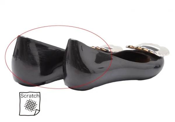 ヴィヴィアンウエストウッド アングロマニア×メリッサVivienne Westwood ANGLOMANIA×melissa バックルラバーパンプス 黒35/36(22) K-119140_007