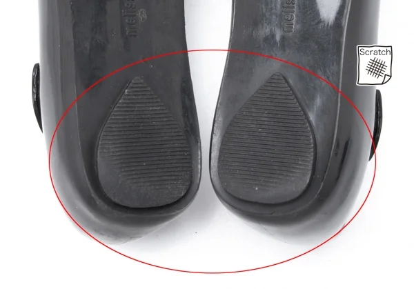 ヴィヴィアンウエストウッド アングロマニア×メリッサVivienne Westwood ANGLOMANIA×melissa べっこう柄リボンラバーパンプス 黒35/36(22cm) K-119141_013