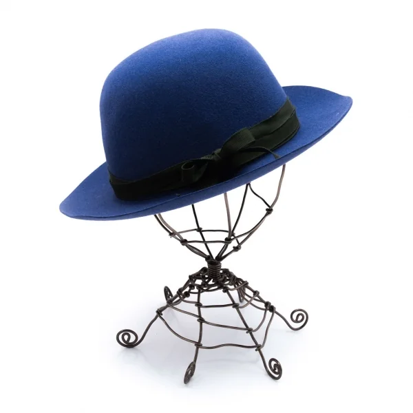 ヴィヴィアンウエストウッドVivienne Westwood×James Lock & Co HATTERS フェルトリボンハット 青59 K-119146_003