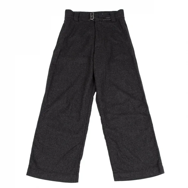 トリココムデギャルソンtricot COMME des GARCONSウールダブルベルトパンツ チャコールM K-119175_001