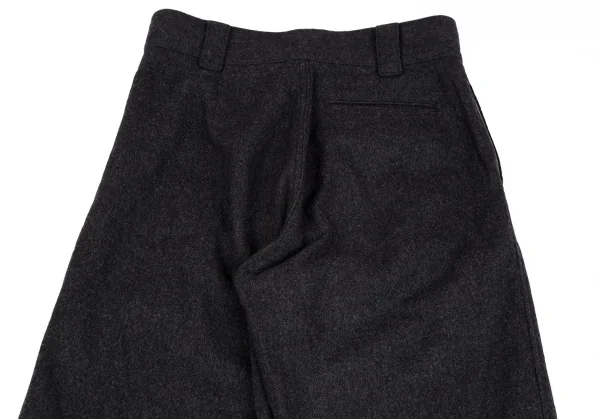 トリココムデギャルソンtricot COMME des GARCONSウールダブルベルトパンツ チャコールM K-119175_010