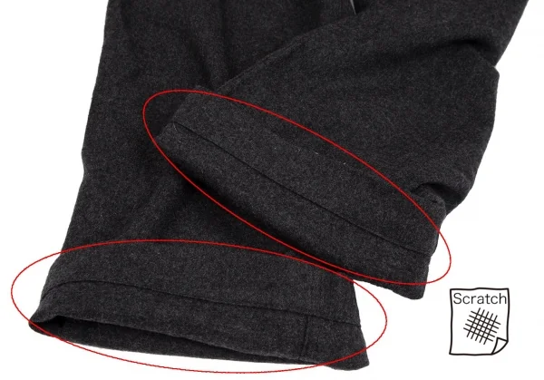 トリココムデギャルソンtricot COMME des GARCONSウールダブルベルトパンツ チャコールM K-119175_008