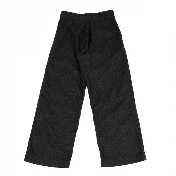 トリココムデギャルソンtricot COMME des GARCONSウールダブルベルトパンツ チャコールM K-119175_009