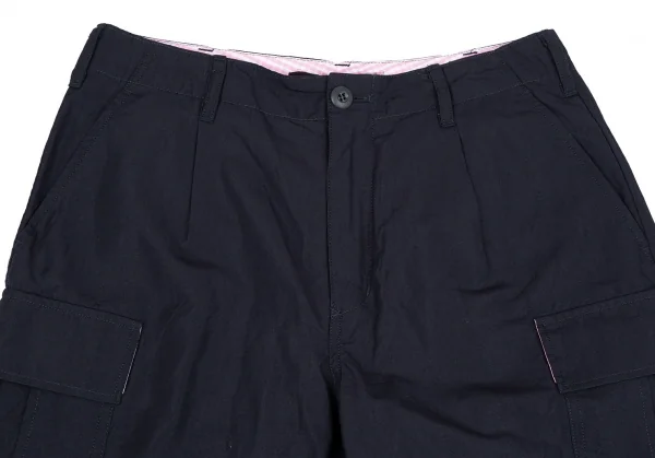 ジュンヤワタナベ コムデギャルソンJUNYA WATANABE COMME des GARCONS ウールリネンカーゴハーフパンツ 紺S K-119187_002