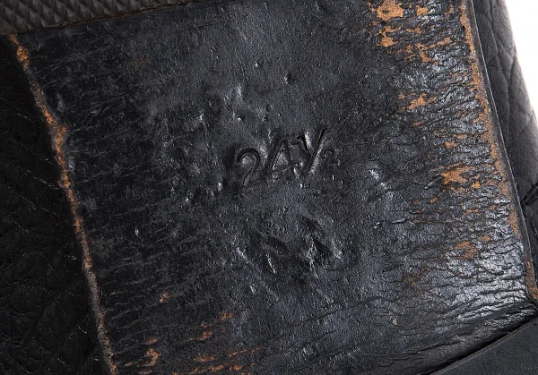 コムデギャルソンCOMME des GARCONS クロコダイルエンボスラウンドトゥシューズ 黒24.5 K-119197_010