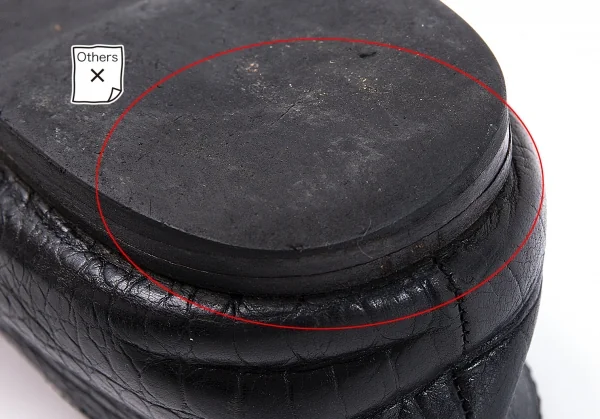 コムデギャルソンCOMME des GARCONS クロコダイルエンボスラウンドトゥシューズ 黒24.5 K-119197_008