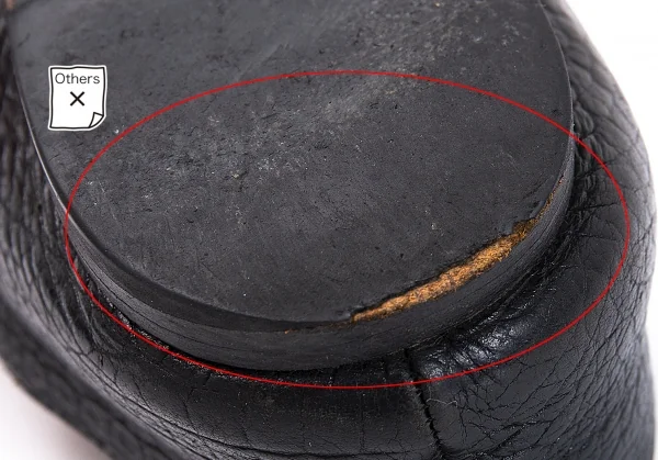 コムデギャルソンCOMME des GARCONS クロコダイルエンボスラウンドトゥシューズ 黒24.5 K-119197_009