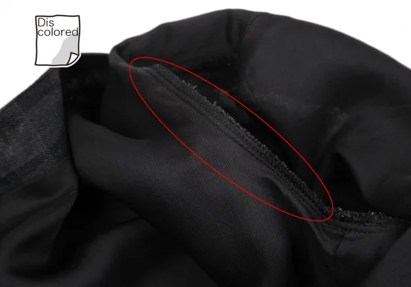 マドモアゼルノンノンMademoiselle NON NON リネンブロックチェック半袖ワンピース チャコール黒38M K-119220_015