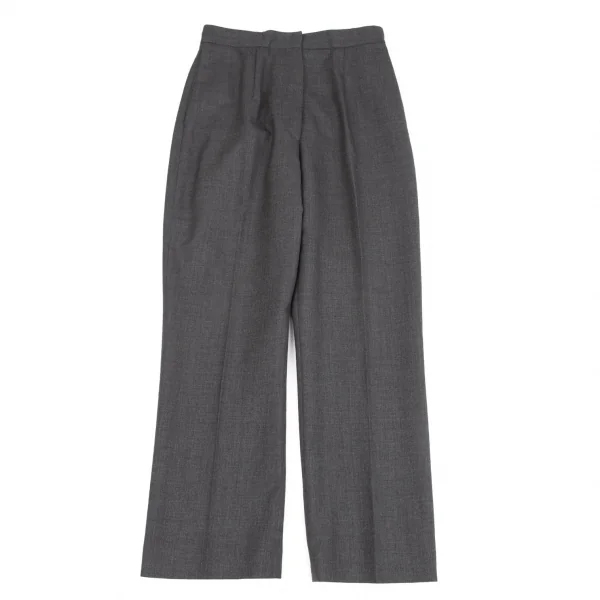 フセインチャラヤンHussein Chalayan ウールストレートパンツ チャコールS K-119240_001