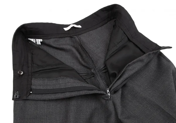 フセインチャラヤンHussein Chalayan ウールストレートパンツ チャコールS K-119240_004