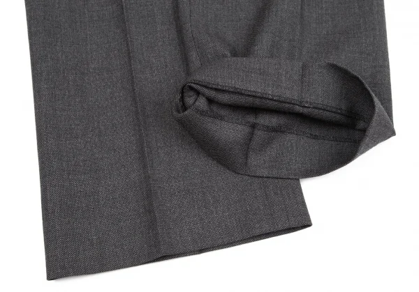 フセインチャラヤンHussein Chalayan ウールストレートパンツ チャコールS K-119240_006