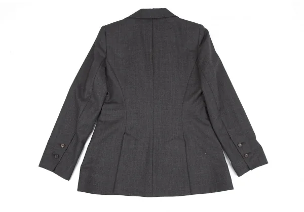 フセインチャラヤンHussein Chalayan ウールセットアップ チャコールS K-119241_012