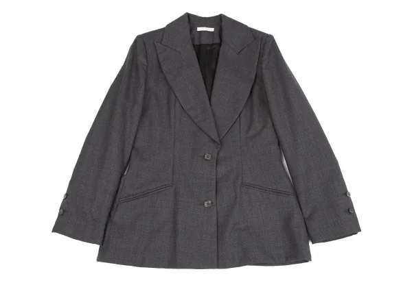 フセインチャラヤンHussein Chalayan ウールセットアップ チャコールS K-119241_003