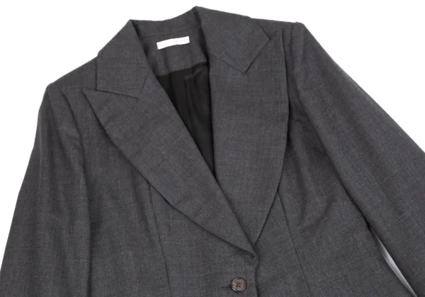 フセインチャラヤンHussein Chalayan ウールセットアップ チャコールS K-119241_004